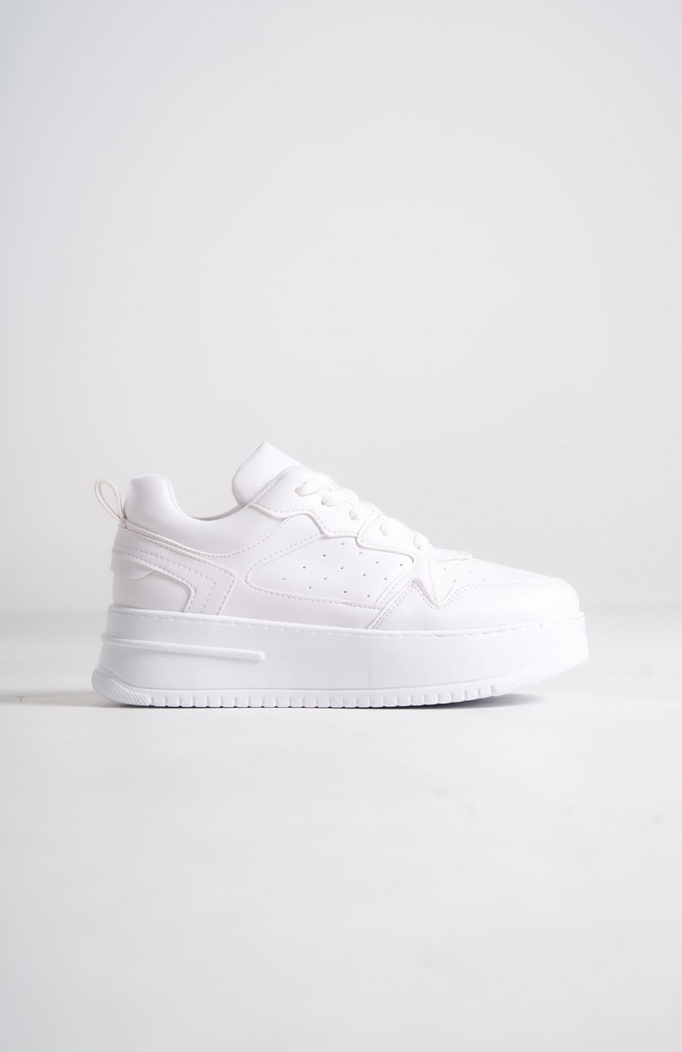 ALESSI Bağcıklı Ortopedik Taban Kadın Sneaker Spor Ayakkabı CBT - Beyaz