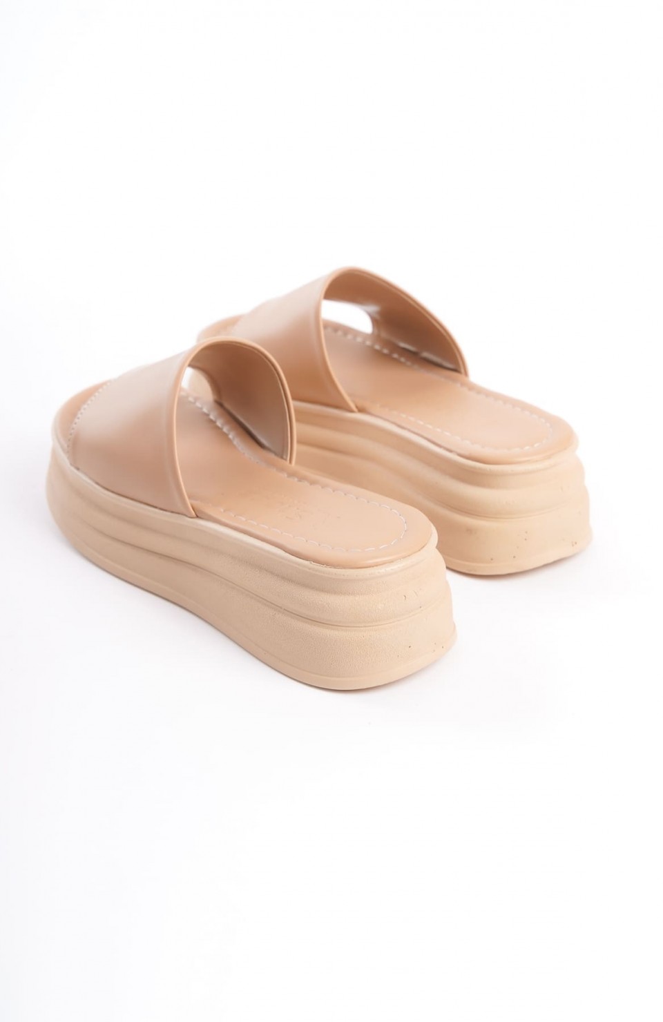 ALICE Düz Topuklu Kalın ve Ortopedik Taban Kadın Terlik CTT - Ten