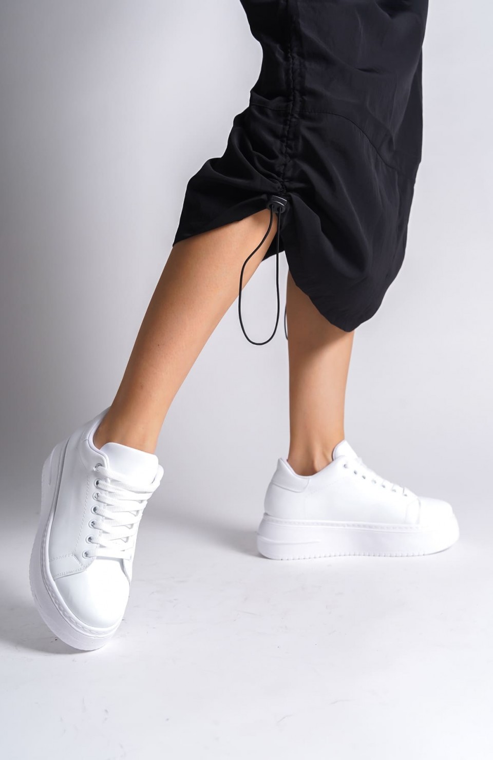 BIANA Bağcıklı Ortopedik Taban Kadın Sneaker Spor Ayakkabı  CBT - Beyaz Somersan Giyim | Kadın, Erkek ve Çocuk Moda