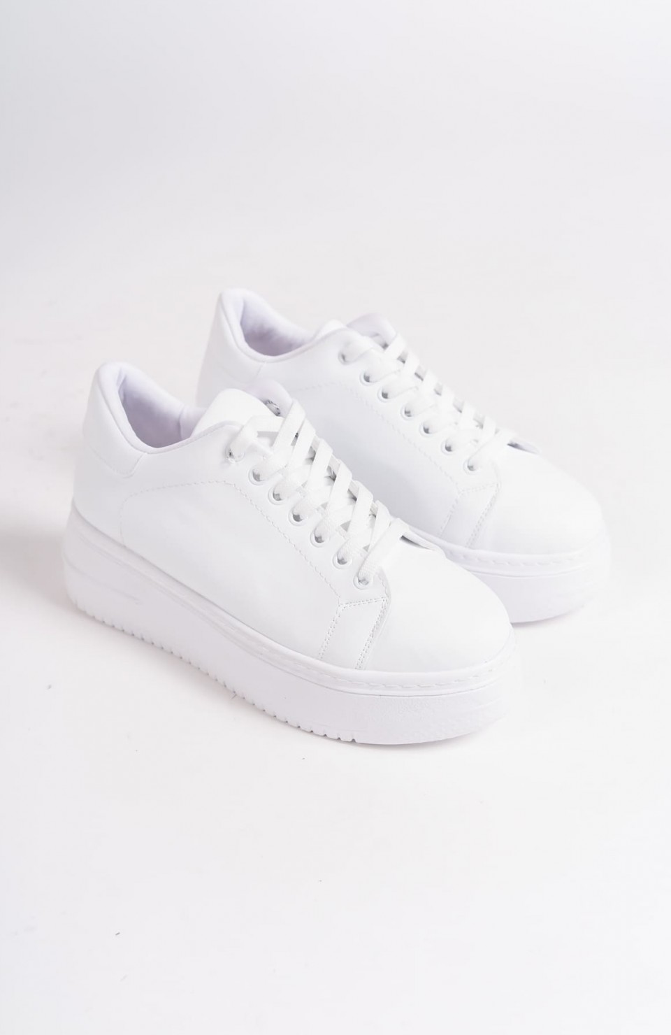 BIANA Bağcıklı Ortopedik Taban Kadın Sneaker Spor Ayakkabı  CBT - Beyaz Somersan Giyim | Kadın, Erkek ve Çocuk Moda