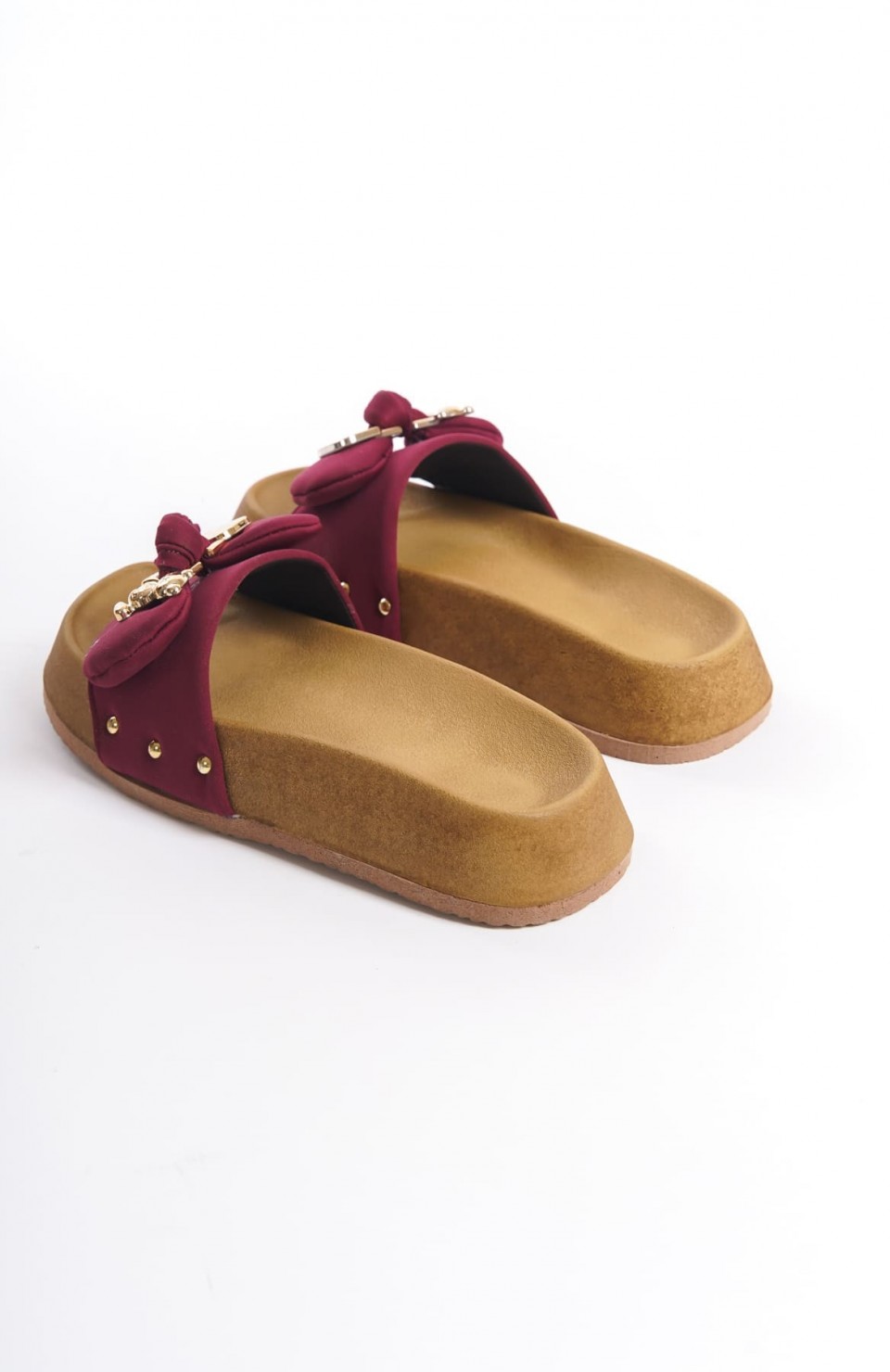 DILA Kalın ve Ortopedik Taban Ayıcıklı Saten Kadın Terlik  SKT - Bordo Somersan Giyim | Kadın, Erkek ve Çocuk Moda