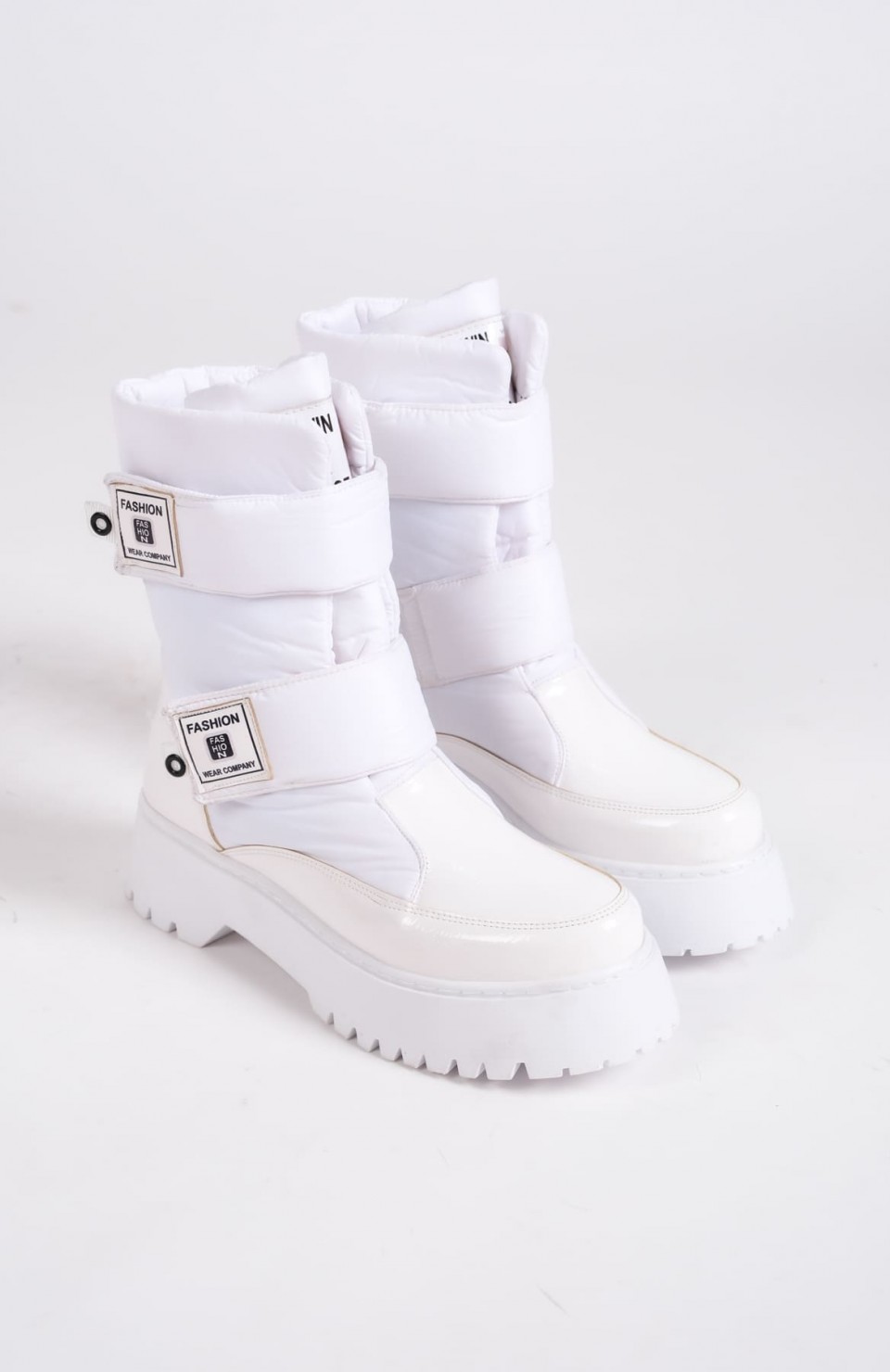 ELISA Cırt Cırtlı  Paraşüt Kumaş Rugan Kadın Bot RBT - Beyaz