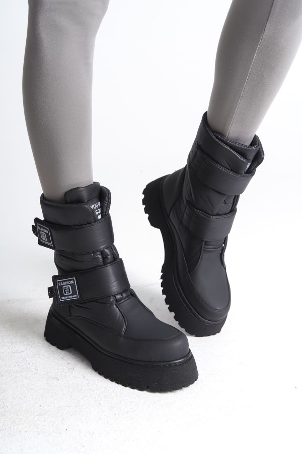 ELISA Cırt Cırtlı  Paraşüt KumaşKadın Bot CST - Siyah