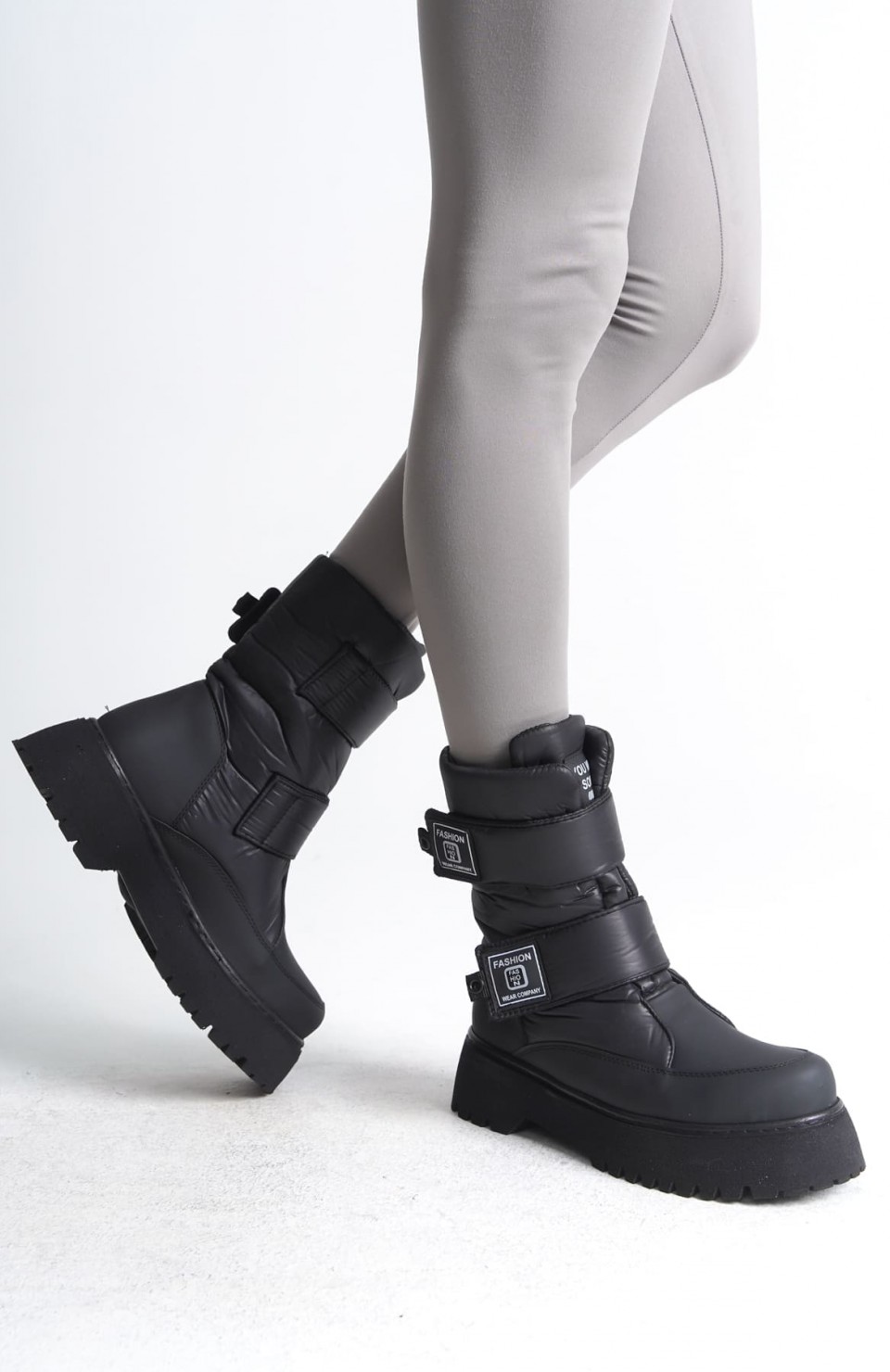 ELISA Cırt Cırtlı  Paraşüt KumaşKadın Bot CST - Siyah