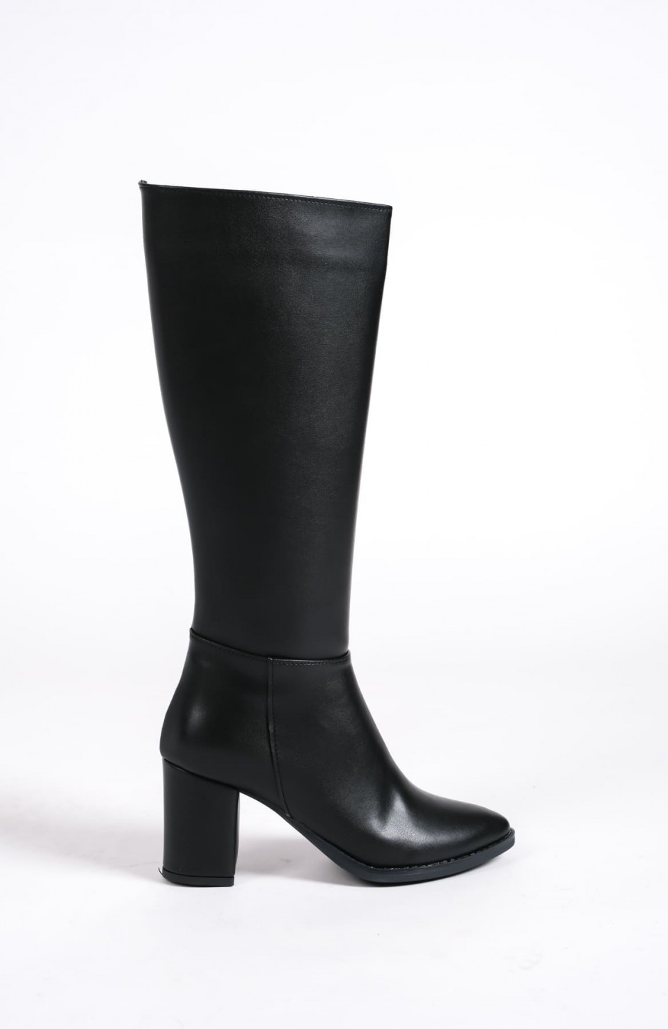 FIORELLA Bağcıksız Fermuarlı Ortopedik Taban Kadın Çizme CST - Siyah