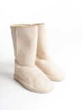 FREYA Bağcıksız Düz Taban İçi Kürklü Süet Kadın Bot  SKT - Krem