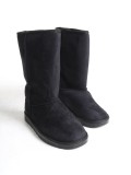 FREYA Bağcıksız Düz Taban İçi Kürklü Süet Kadın Bot  SST - Siyah