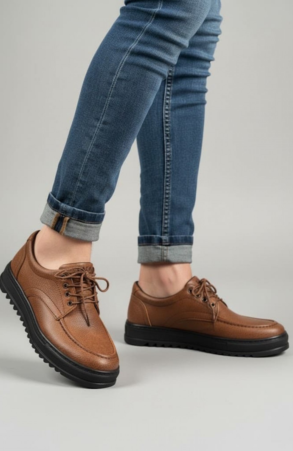 JY-T12x Arts Bağcıklı Cilt Erkek Günlük Spor Klasik Ayakkabı CST - Taba Somersan Giyim | Kadın, Erkek ve Çocuk Moda