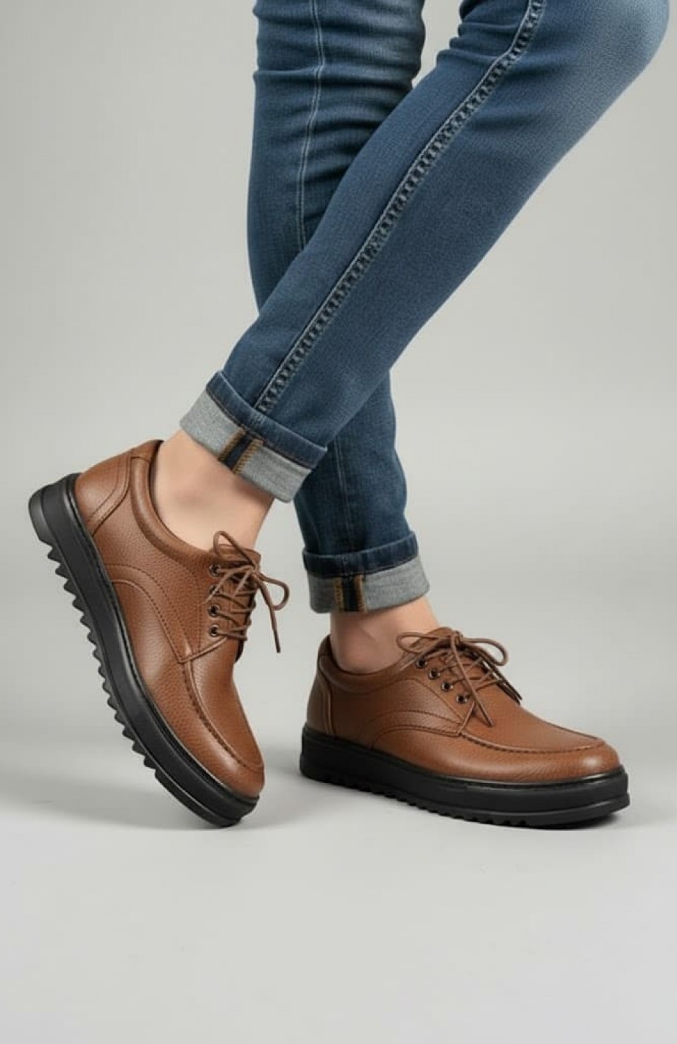 JY-T12x Arts Bağcıklı Cilt Erkek Günlük Spor Klasik Ayakkabı CST - Taba Somersan Giyim | Kadın, Erkek ve Çocuk Moda