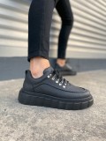 JY010 Cloud Bağcıklı Cilt Erkek Günlük Sneaker Ayakkabı CST - Siyah Somersan Giyim | Kadın, Erkek ve Çocuk Moda