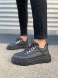 JY010 Cloud Bağcıklı Cilt Erkek Günlük Sneaker Ayakkabı CST - Siyah Somersan Giyim | Kadın, Erkek ve Çocuk Moda