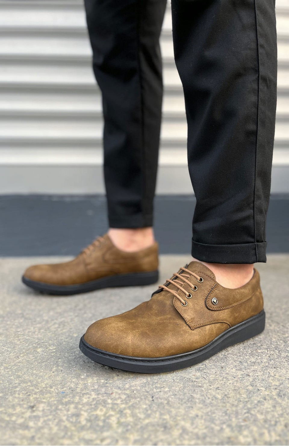JY0610 Clasico Bağcıklı Cilt Erkek Günlük Klasik Ayakkabı CST - Camel