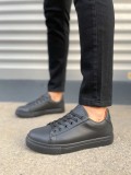 JY122 Mode Bağcıklı Cilt Erkek Günlük Sneaker Ayakkabı CST - Siyah Somersan Giyim | Kadın, Erkek ve Çocuk Moda