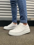 JY151 Boost Bağcıklı Cilt Erkek Günlük Sneaker Ayakkabı CBT - Beyaz
