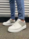 JY151 Boost Bağcıklı Cilt Süet Erkek Günlük Sneaker Ayakkabı CSBT - Beyaz/Gri