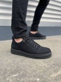 JY152 Cool Bağcıklı Süet Erkek Günlük Spor Klasik Ayakkabı SST - Siyah