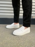 JY180 Estilo X Bağcıksız Cilt Erkek Günlük Spor Klasik Ayakkabı CBT - Beyaz Somersan Giyim | Kadın, Erkek ve Çocuk Moda