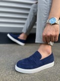 JY180 Estilo X Bağcıksız Süet Erkek Günlük Spor Klasik Ayakkabı SBT - Lacivert