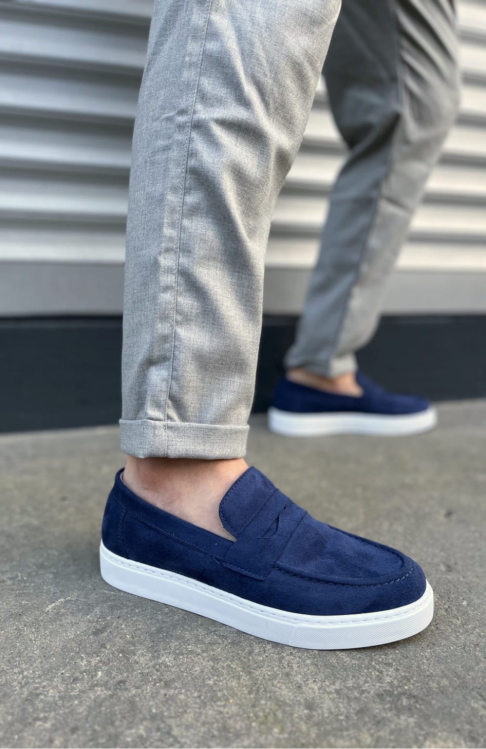 JY180 Estilo X Bağcıksız Süet Erkek Günlük Spor Klasik Ayakkabı SBT - Lacivert