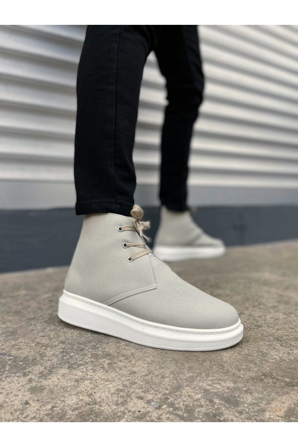 JY207 Oslo Bağcıklı Ortopedik Taban Süet Erkek Spor Bot SBT - Gri