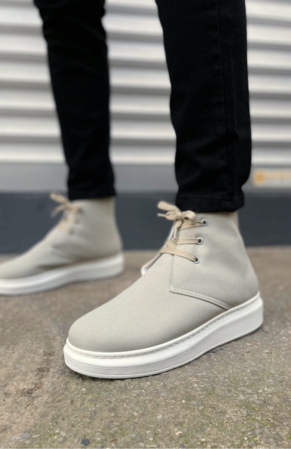 JY207 Oslo Bağcıklı Ortopedik Taban Süet Erkek Spor Bot SBT - Gri