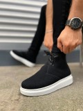 JY207 Oslo Bağcıklı Ortopedik Taban Süet Erkek Spor Bot SBT - Siyah