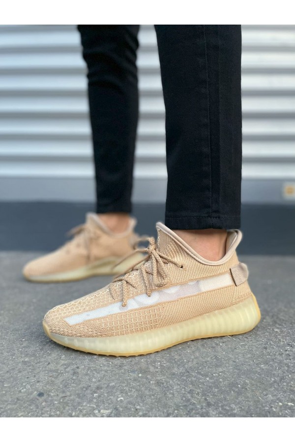 JY305 Pulse Bağcıklı Triko Kumaş Erkek Günlük Spor Ayakkabı TBT - Bej