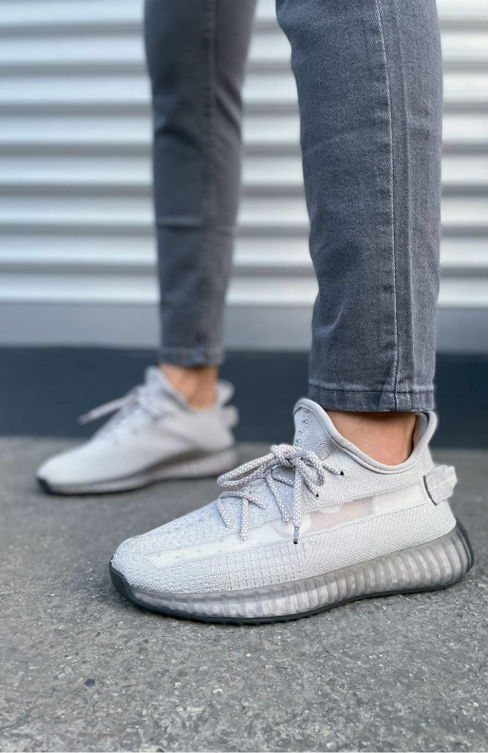 JY305 Pulse Bağcıklı Triko Kumaş Erkek Günlük Spor Ayakkabı TGT - Gri