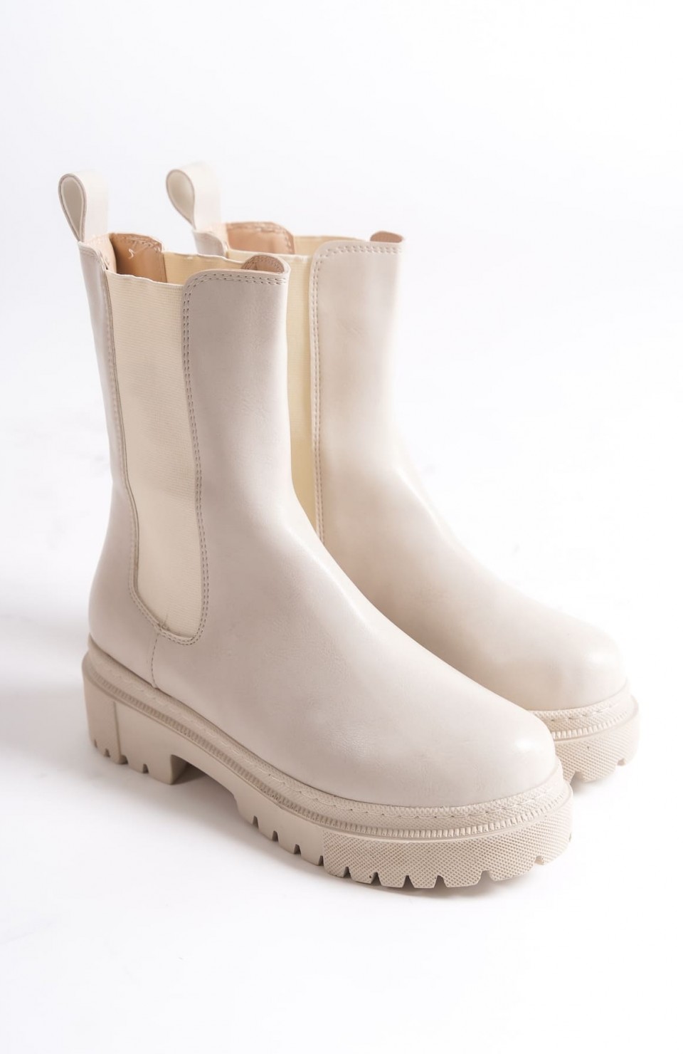 LORA Bağcıksız Lastikli Ortopedik Taban Kadın Bot  CKT - Krem Somersan Giyim | Kadın, Erkek ve Çocuk Moda