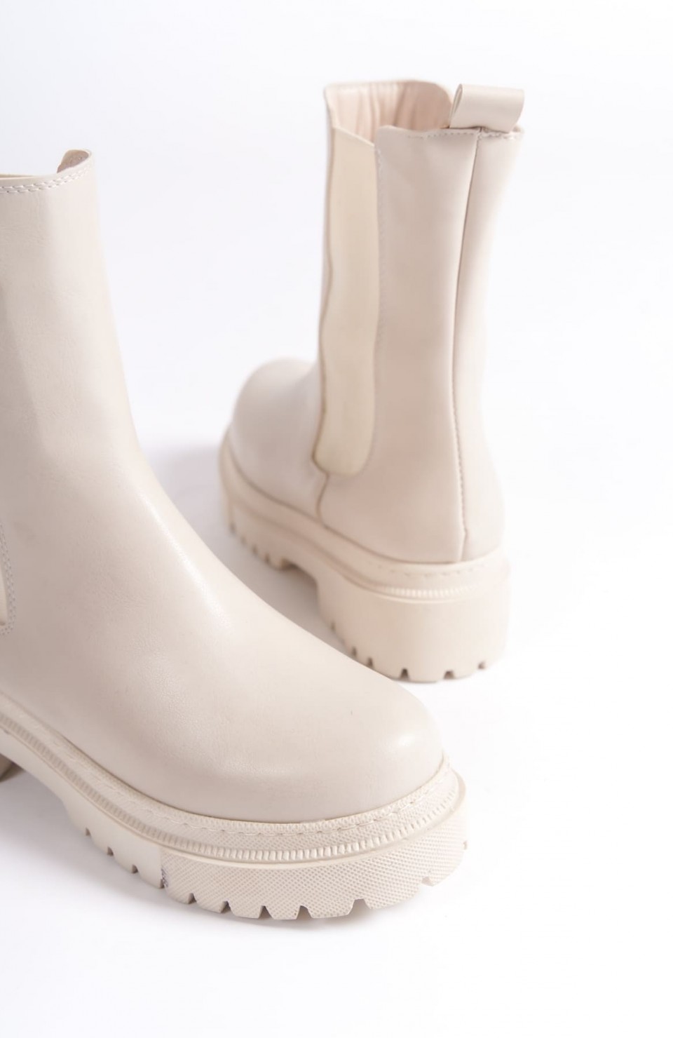 LORA Bağcıksız Lastikli Ortopedik Taban Kadın Bot  CKT - Krem Somersan Giyim | Kadın, Erkek ve Çocuk Moda