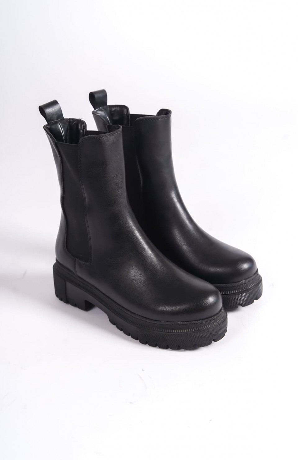 LORA Bağcıksız Lastikli Ortopedik Taban Kadın Bot CST - Siyah