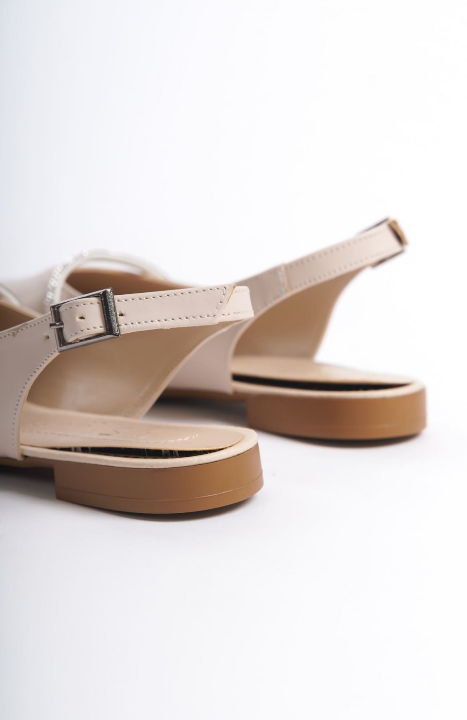 ALLISON Tokalı Ortopedik Rahat Taban Taş Detaylı Kadın Babet Ayakkabı  CKT - Krem Somersan Giyim | Kadın, Erkek ve Çocuk Moda