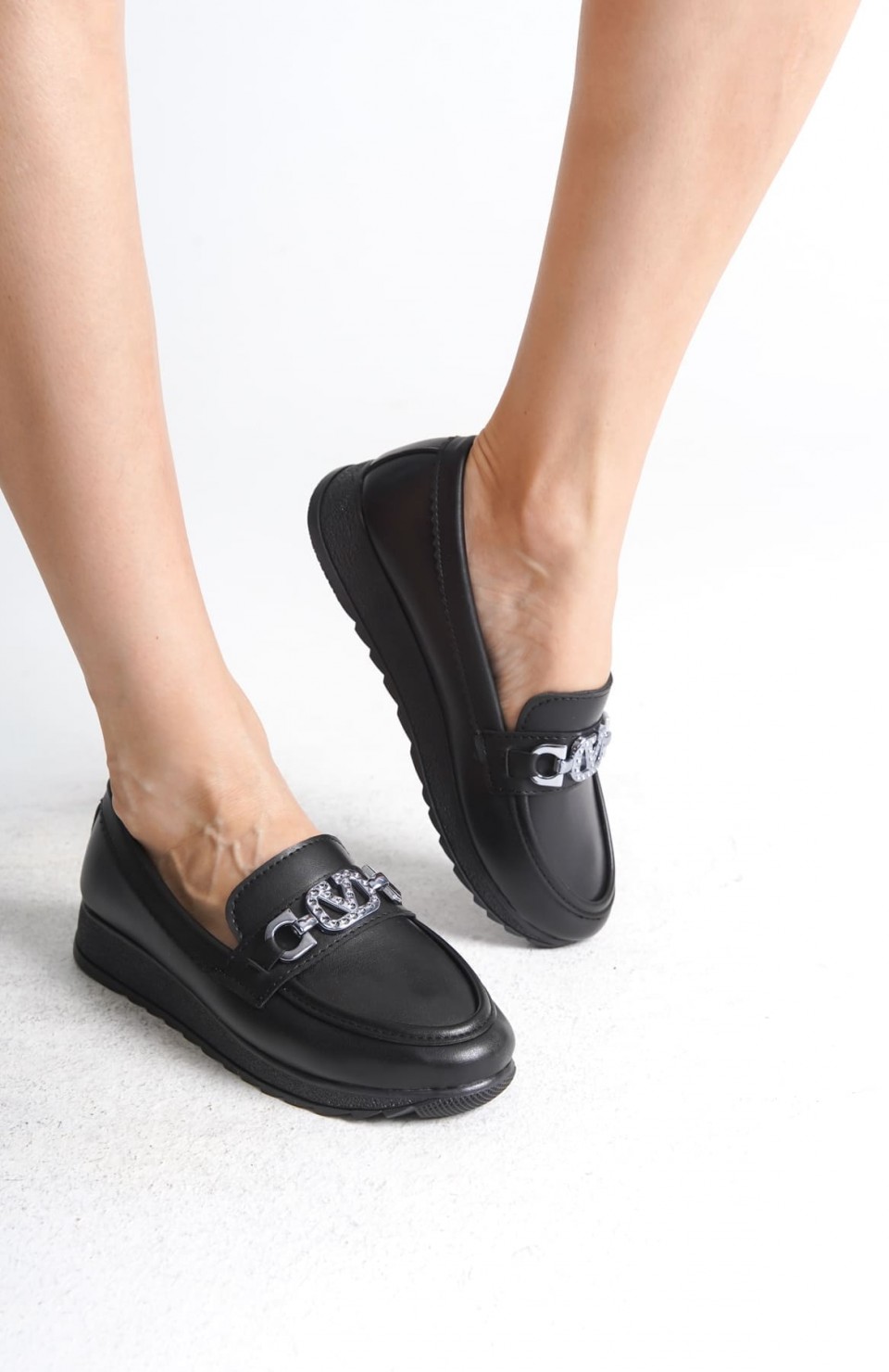 ANNA Ortopedik Rahat Taban Toka Detaylı Klasik Kadın Babet Anne Ayakkabısı  CST - Siyah Somersan Giyim | Kadın, Erkek ve Çocuk Moda