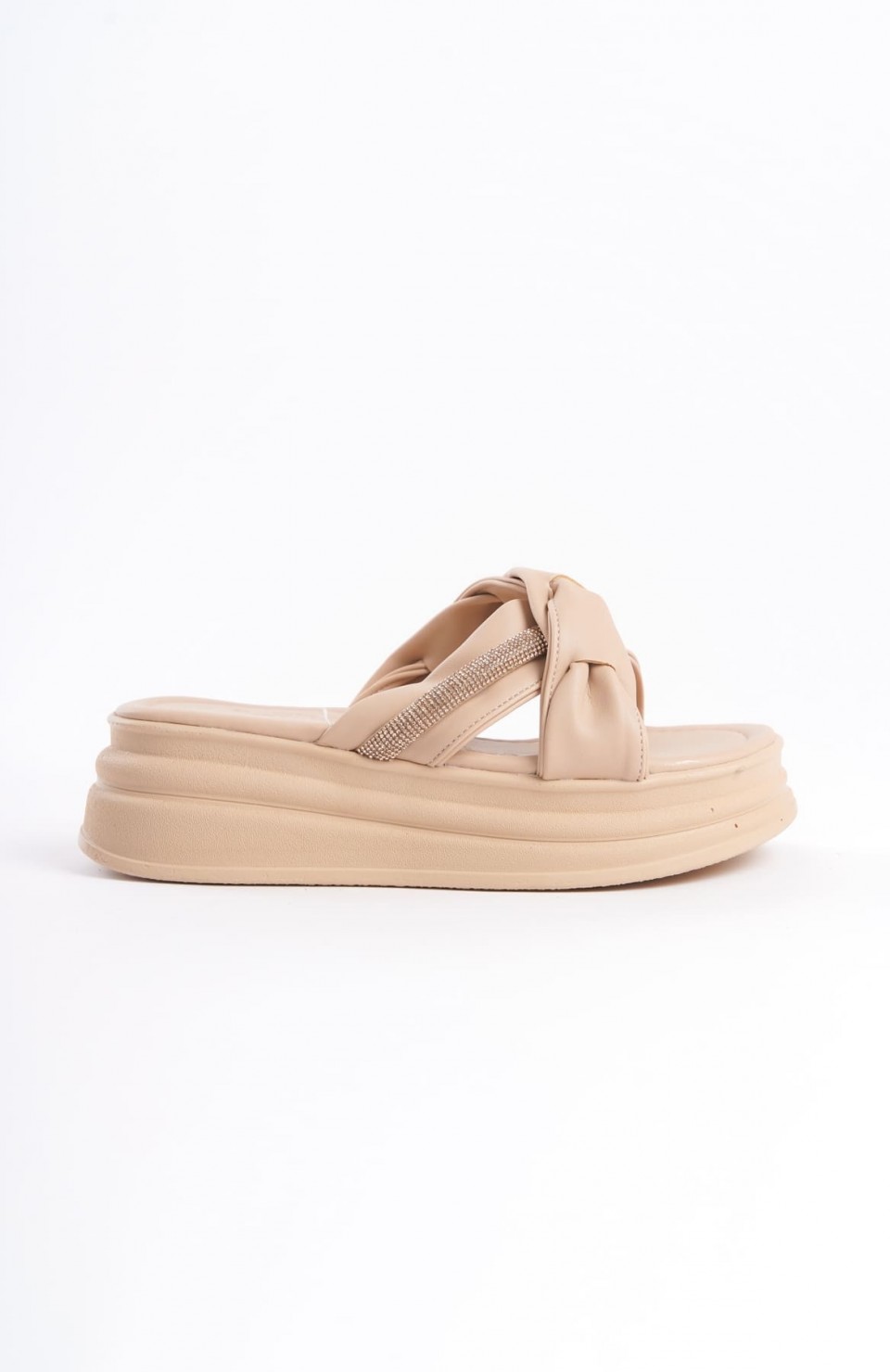 CLARA Düz Topuklu Kurdele Desenli Taşlı Kalın ve Ortopedik Taban Kadın Terlik  CTT - Ten Somersan Giyim | Kadın, Erkek ve Çocuk Moda