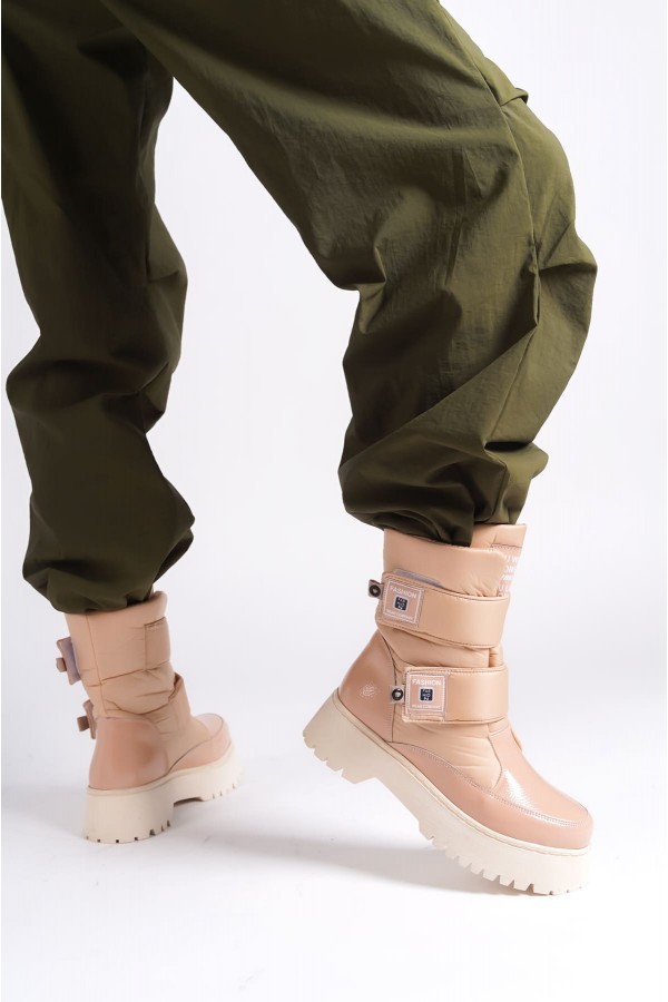 ELISA Cırt Cırtlı  Paraşüt Kumaş Rugan Kadın Bot RTT - Ten