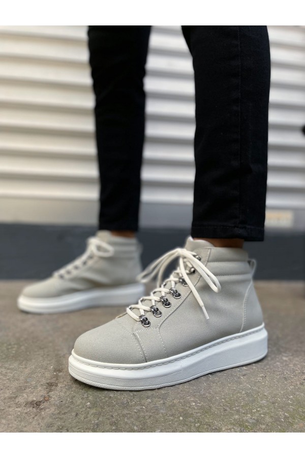 JY206 Ottawa Bağcıklı Ortopedik Taban Süet Erkek Spor Bot SBT - Gri