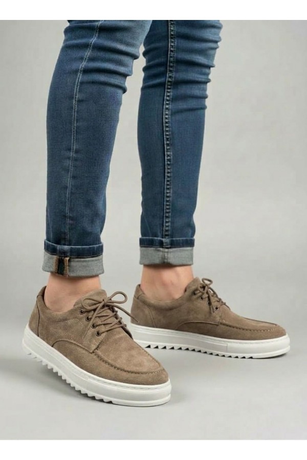 JY-T12x Arts Bağcıklı Süet Erkek Günlük Spor Klasik Ayakkabı SBT - Camel