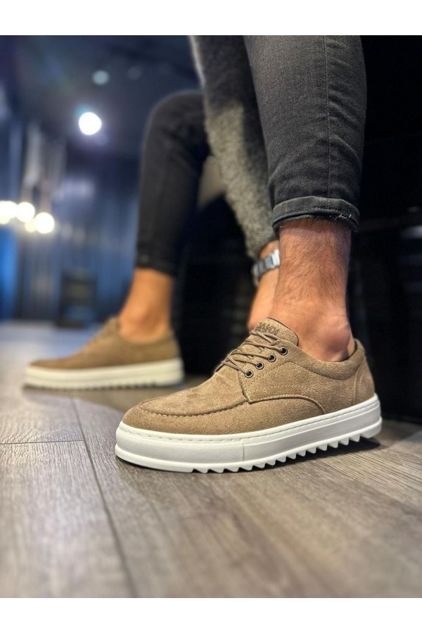 JY-T12 Velaro Bağcıklı Süet Erkek Günlük Spor Klasik Ayakkabı SBT - Camel