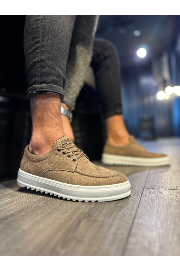 JY-T12 Velaro Bağcıklı Süet Erkek Günlük Spor Klasik Ayakkabı SBT - Camel