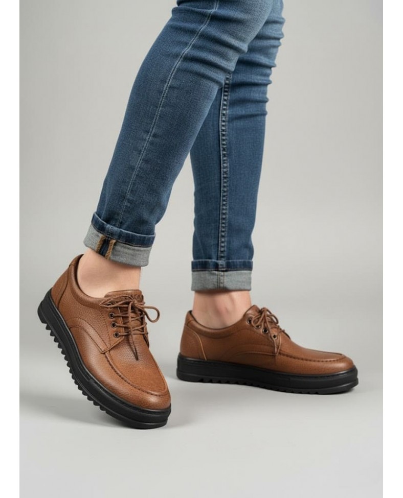 JY-T12x Arts Bağcıklı Cilt Erkek Günlük Spor Klasik Ayakkabı CST - Taba Somersan Giyim | Kadın, Erkek ve Çocuk Moda