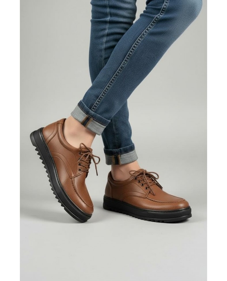 JY-T12x Arts Bağcıklı Cilt Erkek Günlük Spor Klasik Ayakkabı CST - Taba Somersan Giyim | Kadın, Erkek ve Çocuk Moda