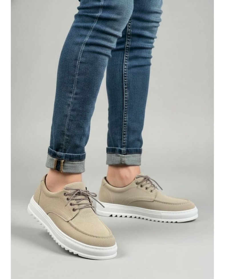 JY-T12x Arts Bağcıklı Süet Erkek Günlük Spor Klasik Ayakkabı SBT - Krem Somersan Giyim | Kadın, Erkek ve Çocuk Moda