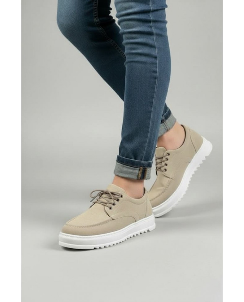 JY-T12x Arts Bağcıklı Süet Erkek Günlük Spor Klasik Ayakkabı SBT - Krem Somersan Giyim | Kadın, Erkek ve Çocuk Moda