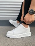 JY007 Alba Bağcıksız Cilt Erkek Günlük Sneaker Ayakkabı CBT Beyaz