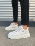 JY010 Cloud Bağcıklı Cilt Erkek Günlük Sneaker Ayakkabı CBT - Beyaz