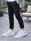JY029 Mono Bağcıksız 3 Bantlı Lastikli Legend Cilt Erkek Günlük Sneaker Ayakkabı CBT - Beyaz