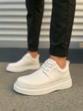 JY03 Luxor Bağcıklı Cilt Erkek Günlük Spor Klasik Ayakkabı CBT - Beyaz Somersan Giyim | Kadın, Erkek ve Çocuk Moda