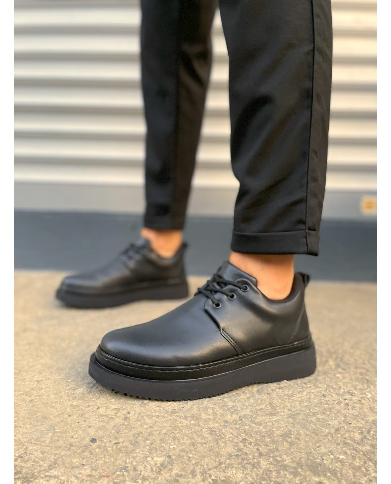 JY03 Luxor Bağcıklı Cilt Erkek Günlük Spor Klasik Ayakkabı CST - Siyah Somersan Giyim | Kadın, Erkek ve Çocuk Moda