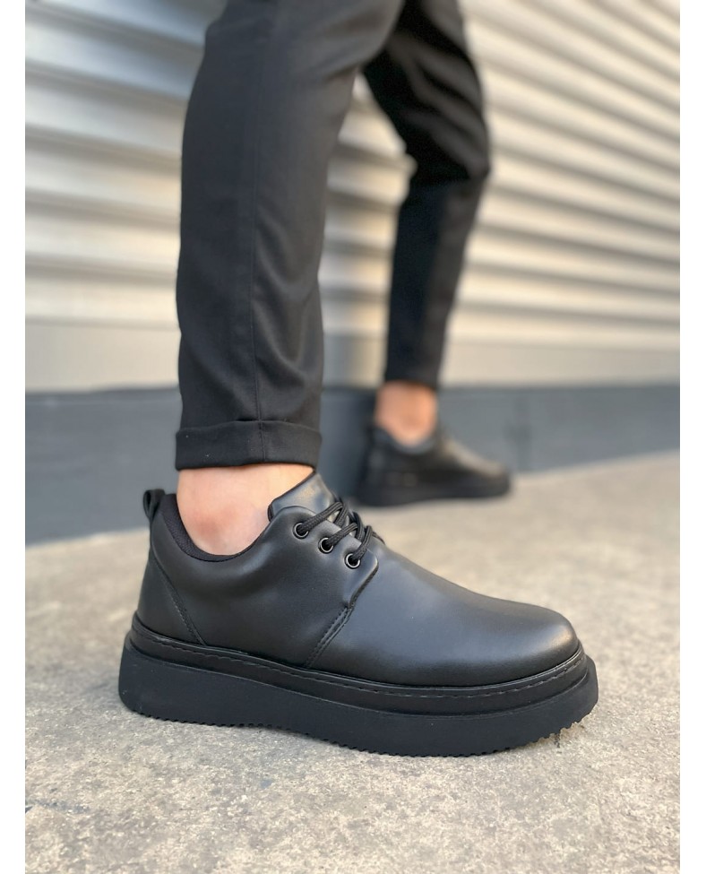 JY03 Luxor Bağcıklı Cilt Erkek Günlük Spor Klasik Ayakkabı CST - Siyah Somersan Giyim | Kadın, Erkek ve Çocuk Moda