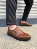 JY0410 Classique Bağcıksız Cilt Erkek Günlük Klasik Ayakkabı CST - Kahverengi Somersan Giyim | Kadın, Erkek ve Çocuk Moda